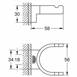 Grohe Selection Rose Çift Havlu Askısı - 41049DL0