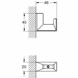 Grohe Selection Cube Havlu-Bornoz Askılığı - 40782000 Hemen Al