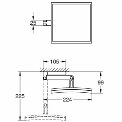 Grohe Selection Cube Makyaj Aynası - 40808000