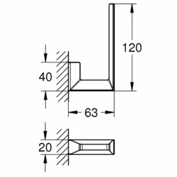 Grohe Selection Cube Yedek Tuvalet Kağıtlığı - 40784000