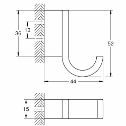 Grohe Selection Tekli Altın Havlu Askısı - 41039GL0