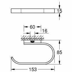 Grohe Selection Siyah Tuvalet Kağıtlığı - 41220KF0