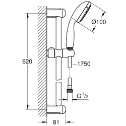 Grohe Tempesta 100 Sürgülü Duş Seti 2 Akışlı - 26803000