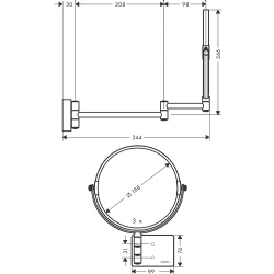 Hansgrohe AddStoris Makyaj Aynası 41791000