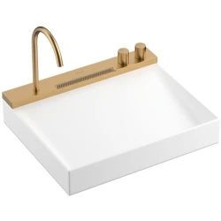 Hansgrohe Avalegra AquaUnit 58x48 Cm Bataryalı Beyaz-Mat Bronz Lavabo - 22472140