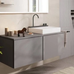 Hansgrohe Avalegra AquaUnit 58x48 Cm Bataryalı Beyaz-Mat Siyah-Krom Lavabo - 22472340