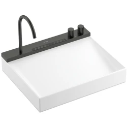 Hansgrohe Avalegra AquaUnit 58x48 Cm Bataryalı Beyaz-Mat Siyah-Krom Lavabo - 22472340
