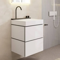 Hansgrohe Avalegra AquaUnit 58x48 Cm Bataryalı Beyaz-Mat Siyah-Krom Lavabo - 22472340