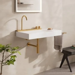 Hansgrohe Avalegra AquaUnit 78x48 Cm Bataryalı Beyaz-Mat Bronz Lavabo - 22473140