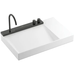 Hansgrohe Avalegra AquaUnit 78x48 Cm Bataryalı Beyaz-Mat Siyah-Krom Lavabo - 22473340