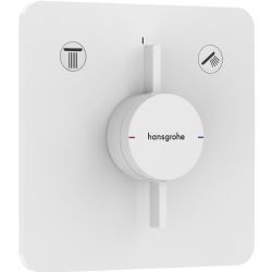 Hansgrohe DuoTurn Q 2 Çıkış İçin Satin Beyaz Ankastre Banyo Bataryası 75414700