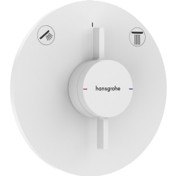 Hansgrohe DuoTurn S 2 Çıkış İçin Satin Beyaz Ankastre Banyo Bataryası 75418700