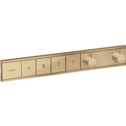 Hansgrohe RainSelect 4 Çıkış İçin Mat Bronz Termostatik Ankastre Banyo Bataryası - 15382140