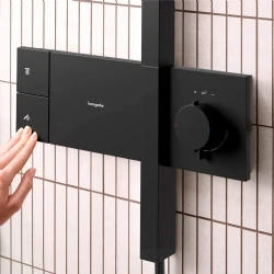 Hansgrohe Raindance Alive Q 210/340 1jet EcoSmart Satin Siyah Duş Kolonu - 24581670