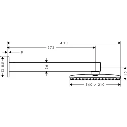 Hansgrohe Raindance Alive Q 210/340 2jet EcoSmart Satin Siyah Tepe Duşu - 24551670