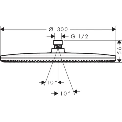 Hansgrohe Raindance Alive S 300 1jet EcoSmart Tepe Duşu - 24521000
