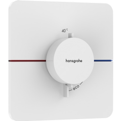 Hansgrohe ShowerSelect Comfort Q Satin Beyaz Ankastre Termostatik Banyo Bataryası 15588700
