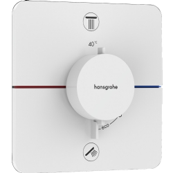 Hansgrohe ShowerSelect Comfort Q Satin Beyaz Ankastre Termostatik Banyo Bataryası 15586700