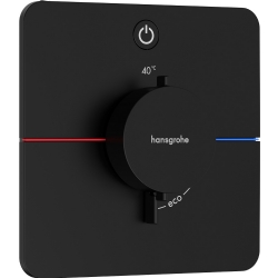 Hansgrohe ShowerSelect Comfort Q Satin Siyah 1 Çıkış İçin Ankastre Termostatik Banyo Bataryası 15581670