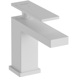 Hansgrohe Tecturis E Tek Kollu 80 CoolStart EcoSmart+ Kumandasız Satin Beyaz Lavabo Bataryası 73001700