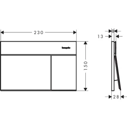 Hansgrohe iFrame Element E Mat Siyah-Krom Gömme Rezervuar Paneli - 66003340