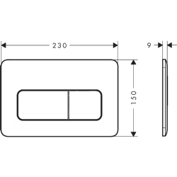Hansgrohe iFrame Original Q Mat Siyah Gömme Rezervuar Paneli - 66001670