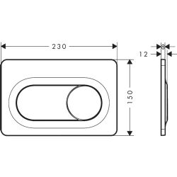 Hansgrohe iFrame Original S Beyaz Gömme Rezervuar Paneli - 66002450