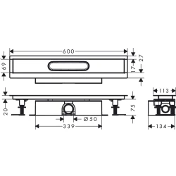 Hansgrohe uBox Universal Komple Set 60 Duş Kanalı 56022180