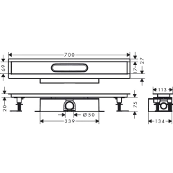 Hansgrohe uBox Universal Komple Set 70 Duş Kanalı 56023180