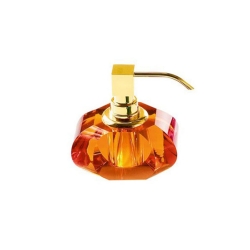 Decor Walther Kristall Mat Altın-Amber Tezgah Üstü Sıvı Sabunluk