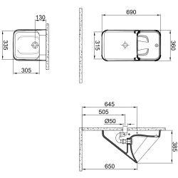 Kale Fold Pro Fotoselli Nozzle Entegreli Arkadan Su Girişli Pisuvar