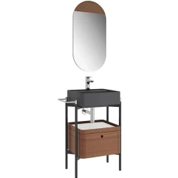 Kale Icon 2.0 50 Cm Kare Antrasit Banyo Dolabı Takımı