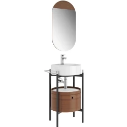 Kale Icon 2.0 50 Cm Yuvarlak Beyaz Banyo Dolabı Takımı