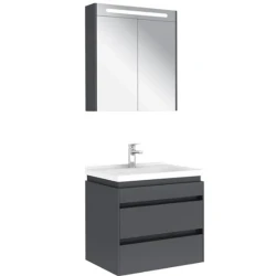 Kale Idea 2.0 65 Cm Parlak Antrasit Çift Çekmeceli Banyo Dolabı Takımı 610100200511 Hemen Al
