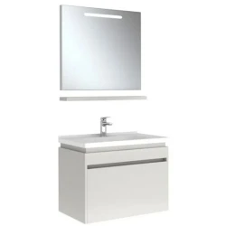 Kale Idea 2.0 80 Cm Parlak Beyaz Tek Çekmeceli Banyo Dolabı Takımı