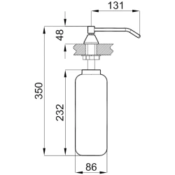 Kale Public 1 Lt Ankastre Sıvı Sabunluk