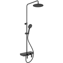 Kale Rain Raflı Siyah 3 Fonksiyonlu Duş Barı