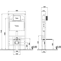 Kale Triton 3/6L Alçıpan Duvar İçi Gömme Rezervuar