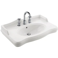 Kale Victorian 90x56 Cm 3 Armatür Delikli Etajerli Lavabo