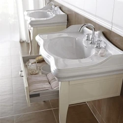 Kale Victorian 90x56 Cm 3 Armatür Delikli Etajerli Lavabo