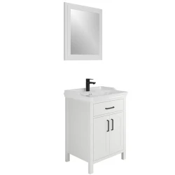 Kale Vintage 65 Cm Beyaz Banyo Dolabı Takımı