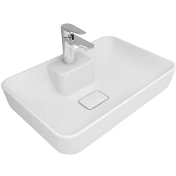 Kale Zero 2.0 60x40 Cm Ada Armatür Bantlı Mat Beyaz Dikdörtgen Çanak Lavabo Hemen Al