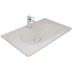 Kale Zero 2.0 80x50 Cm Mat İnci Etajerli Lavabo