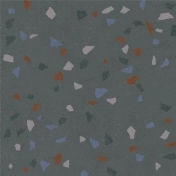 Kalebodur Gs-N8747R Terrazzo Macro Koyu Gri Rektifiyeli 60x60 R Hemen Al