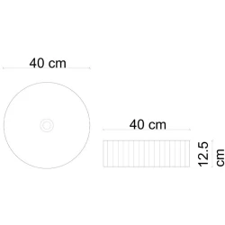 Lena E-W1001MB 40 Cm Yuvarlak Mat Beyaz Tezgah Üstü Lavabo