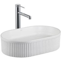 Lena E-W1002MB 49x31 Cm Mat Beyaz Tezgah Üstü Lavabo