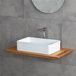 Lena E-W1004MB 50x34 Cm Mat Beyaz Tezgah Üstü Lavabo