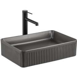 Lena E-W1004MF 50x34 Cm Mat Füme Tezgah Üstü Lavabo