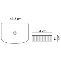 Lena E-W1005MB 44x34 Cm Tezgahüstü Lavabo Hemen Al