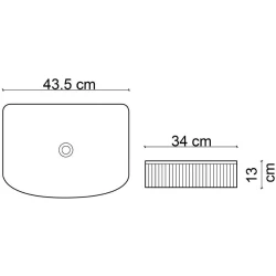 Lena E-W1005MB Mat Beyaz Tezgah Üstü Lavabo Hemen Al